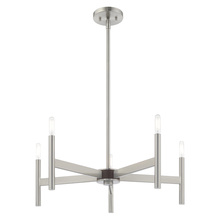 Livex Lighting 51175-91 - 5 Lt Brushed Nickel Chandelier