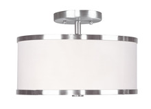 Livex Lighting 6366-91 - 2 Light Brushed Nickel Ceiling Mount