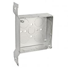 Aura Electric 19DW-1/2 - 4x4 x 1/2 Inch Drywall Outlet Box with 1/2 Inch Knockouts FM Bracket