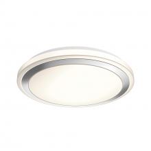 DALS Lighting CFG13-CC - Satin Nickel 13 Inch Round CCT LED Glass Flush Mount