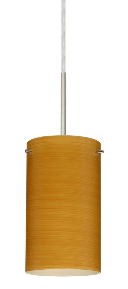 Besa Stilo 7 Pendant Satin Nickel Oak 1x50W Candelabra