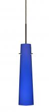 Besa Lighting 1BC-5674CM-HAL-BR - Besa Camino Pendant Bronze Cobalt Blue Matte 1x40W Halogen