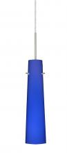 Besa Lighting 1BT-5674CM-SN - Besa Camino Pendant Satin Nickel Cobalt Blue Matte 1x40W Halogen