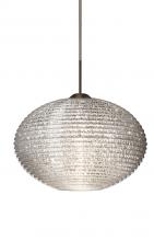 Besa Lighting 1JC-4913GL-LED-BR - Besa Pendant Pape 12 Bronze Glitter 1x9W LED