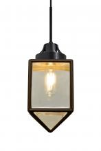 Besa Lighting 1JC-BRAVOBR-EDIL-BK - Besa, Bravo Cord Pendant, Bronze/Gold Bubble, Black Finish, 1x5W LED Filament