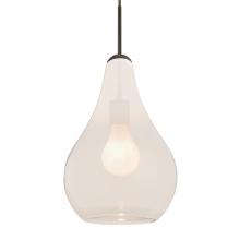 Besa Lighting 1JC-LEONMW-BR-L - Besa, Leon Cord Pendant for Multiport Canopy, Milky White, Bronze Finish, 1x60W Mediu