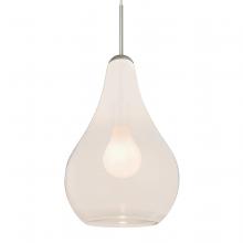 Besa Lighting 1JC-LEONMW-SN-L - Besa, Leon Cord Pendant for Multiport Canopy, Milky White, Satin Nickel Finish, 1x60W