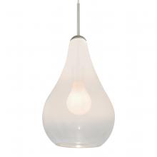 Besa Lighting 1JC-LEONWC-SN-L - Besa, Leon Cord Pendant for Multiport Canopy, Milky White/Clear, Satin Nickel Finish,