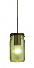 Besa Lighting 1JC-MILO4GR-BR - Besa Pendant Milo 4 Bronze Green 1x40W Medium Base A15