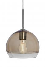 Besa Lighting 1JT-ALLY8SM-EDIL-SN - Besa, Ally 8 Cord Pendant, Smoke/Clear, Satin Nickel Finish, 1x5W LED Filament