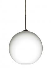  1JT-COCO1207-LED-BR - Besa Coco 12 Pendant, Opal Matte, Bronze Finish, 1x9W LED