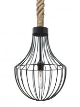 Besa Lighting 1JT-SULTANA-F-BK - Besa Sultana Flare Rope Pendant, Black, 1x40W T10