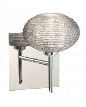 Besa Lighting 1SW-5612GL-LED-CR-SQ - Besa Wall With SQ Canopy Lasso Chrome Glitter 1x5W LED