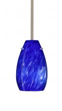 Besa Lighting 1TT-412686-LED-SN - Besa Pera 9 LED Pendant Blue Cloud Satin Nickel 1x9W LED