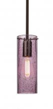 Besa Lighting 1TT-JUNI10PL-EDIL-BR - Besa, Juni 10 Stem Pendant, Plum Bubble, Bronze, 1x4W LED Filament