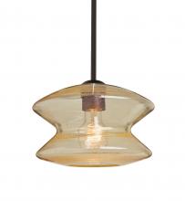 Besa Lighting 1TT-ZENGD-BR - Besa, Zen Stem Pendant , Gold Bubble, Bronze Finish, 1x60W Medium Base