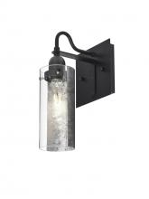 Besa Lighting 1WG-DUKESF-BK - Besa Duke Wall, Silver Foil, Black Finish, 1x60W Medium Base