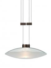 Besa Lighting 1XA-6294CL-BR - Besa Pendant Spazio Bronze Clear/Frost 1x50W Halogen