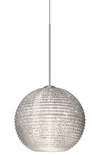  1XC-4615GL-SN - Besa Pendant Kristall 6 Satin Nickel Glitter 1x35W Halogen