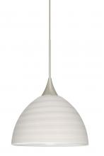  1XC-4679KR-SN - Besa Pendant Brella Satin Nickel Chalk 1x50W Halogen