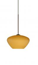  1XC-541080-BR - Besa Pendant Peri Bronze Amber Matte 1x50W Halogen