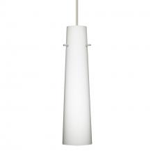  1XC-567407-SN-277 - Besa Camino Pendant Satin Nickel Opal Matte 1x50W Halogen, 277V