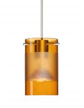 Besa Lighting 1XC-6524EG-SN-L - Besa Pendant Scope Satin Nickel Armagnac/Frost 1x50W Halogen Mr16, 15Ft. Cord