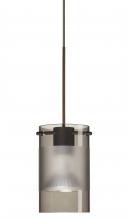 Besa Lighting 1XC-6524ES-LED-BR - Besa Pendant Scope Bronze Smoke/Frost 1x5W LED Mr16