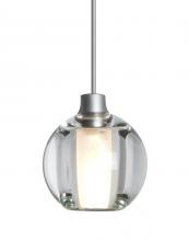 Besa Lighting 1XC-BOCA5CL-LED-SN - Besa, Boca 5 Cord Pendant, Clear, Satin Nickel Finish, 1x3W LED