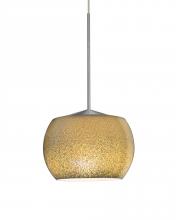 Besa Lighting 1XC-KENOGD-LED-SN - Besa, Keno Cord Pendant, Gold Sand, Satin Nickel Finish, 1x3W LED