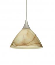 Besa Lighting 1XT-174383-LED-SN - Besa Pendant Domi Satin Nickel Mocha 1x6W LED