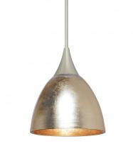 Besa Lighting 1XT-1758GF-SN-L - Besa Divi Pendant, Gold Foil, Satin Nickel, 1x50W Halogen, 15Ft. Cord