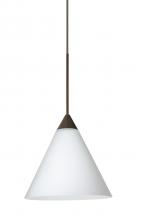 Besa Lighting 1XT-512107-LED-BR - Besa Pendant Kani Bronze Opal Matte 1x5W LED