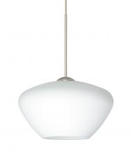 Besa Lighting 1XT-541007-SN-L - Besa Pendant Peri Satin Nickel Opal Matte 1x50W Halogen, 15Ft. Cord