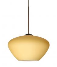 Besa Lighting 1XT-5410VM-BR-L - Besa Pendant Peri Bronze Vanilla Matte 1x50W Halogen, 15Ft. Cord