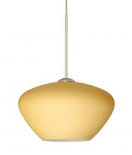 Besa Lighting 1XT-5410VM-SN-L - Besa Pendant Peri Satin Nickel Vanilla Matte 1x50W Halogen, 15Ft. Cord