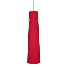 Besa Lighting 1XT-5674RM-SN-277 - Besa Camino Pendant Satin Nickel Ruby Matte 1x50W Halogen, 277V