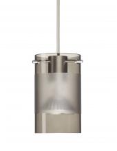 Besa Lighting 1XT-6524ES-SN-L - Besa Pendant Scope Satin Nickel Smoke/Frost 1x50W Halogen Mr16, 15Ft. Cord