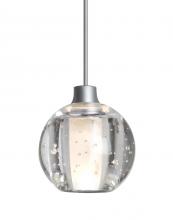 Besa Lighting 1XT-BOCA5BB-SN - Besa, Boca 5 Cord Pendant, Clear Bubble, Satin Nickel Finish, 1x35W Halogen