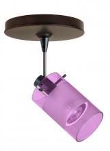 Besa Lighting 1SP-6524EA-LED-BR - Besa Scope Spotlight 1Sp Amethyst/Frost Bronze 1x7W LED Mr16