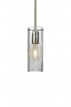 Besa Lighting 1TT-JUNI10CL-SN - Besa, Juni 10 Stem Pendant, Clear Bubble, Satin Nickel, 1x60W Medium Base