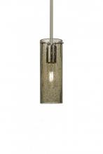 Besa Lighting 1TT-JUNI10LT-SN - Besa, Juni 10 Stem Pendant, Latte Bubble, Satin Nickel, 1x60W Medium Base