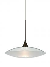 Besa Lighting 1XP-6294CL-BR - Besa Pendant Spazio Bronze Clear/Frost 1x50W Halogen