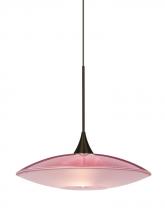 Besa Lighting 1XP-6294RD-BR - Besa Pendant Spazio Bronze Red/Frost 1x50W Halogen