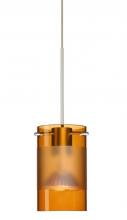 Besa Lighting 1XP-6524EG-LED-SN - Besa Scope Pendant 1xp Armagnac/Frost Satin Nickel 1x5W LED Mr16