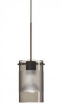 Besa Lighting 1XP-6524ES-BR - Besa Pendant Scope Bronze Smoke/Frost 1x50W Halogen Mr16