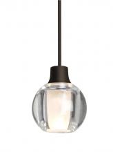 Besa Lighting 1XP-BOCA3CL-BR - Besa, Boca 3 Cord Pendant, Clear, Bronze Finish, 1x35W Halogen