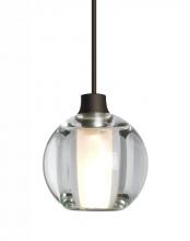 Besa Lighting 1XP-BOCA5CL-BR - Besa, Boca 5 Cord Pendant, Clear, Bronze Finish, 1x35W Halogen