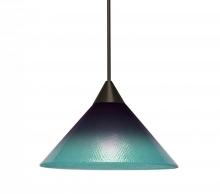 Besa Lighting 1XP-JADEPB-BR - Besa, Jade Cord Pendant, Purple/Blue, Bronze Finish, 1x50W Halogen