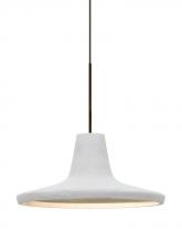 Besa Lighting 1XP-MODUSWH-LED-BR - Besa Modus Cord Pendant, White, Bronze Finish, 1x9W LED